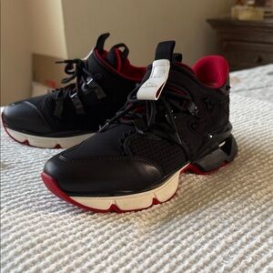 Christian Louboutin Black and Red Men's Sneakers